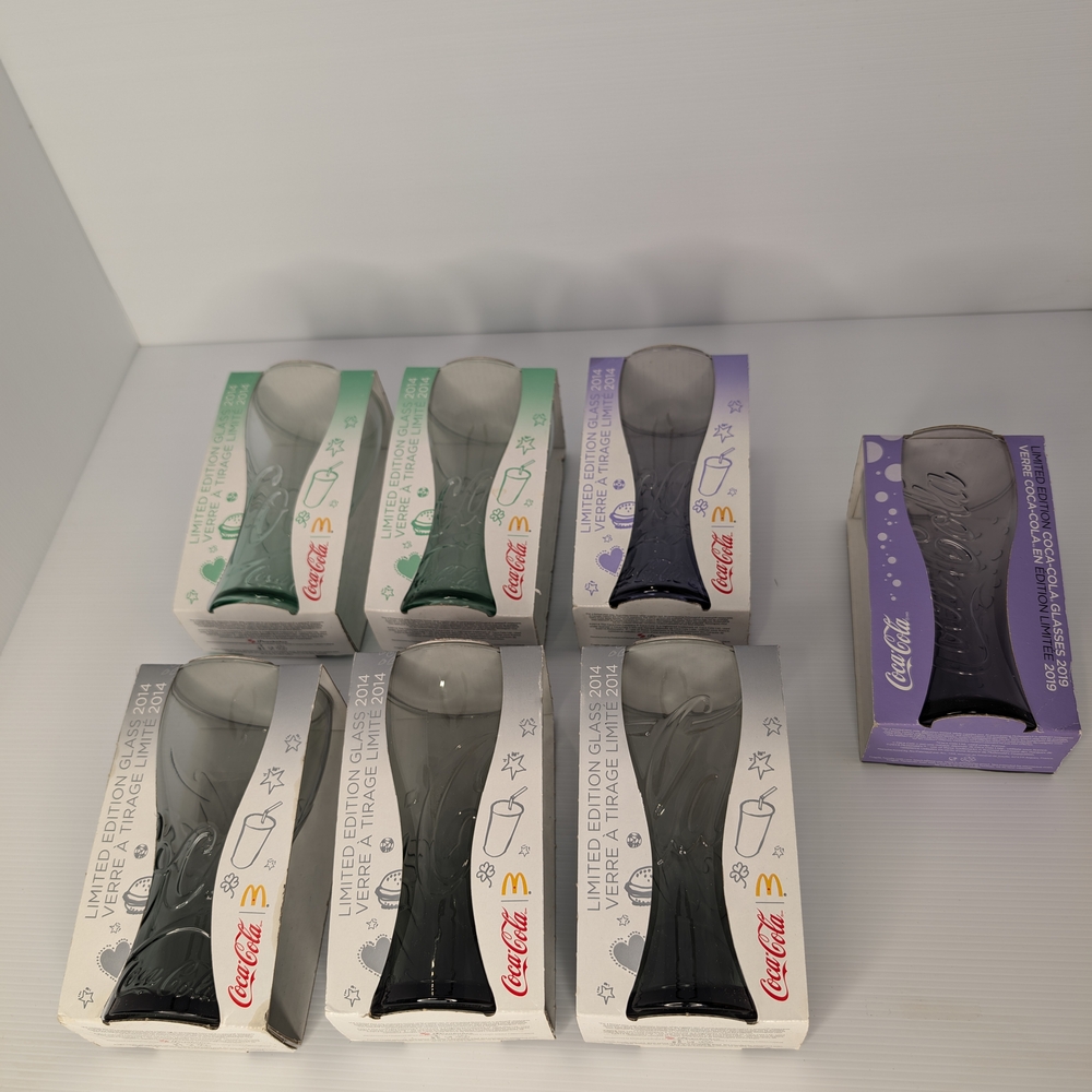 Coca Cola Limited Edition Glasses New In Boxes 7 Glasses